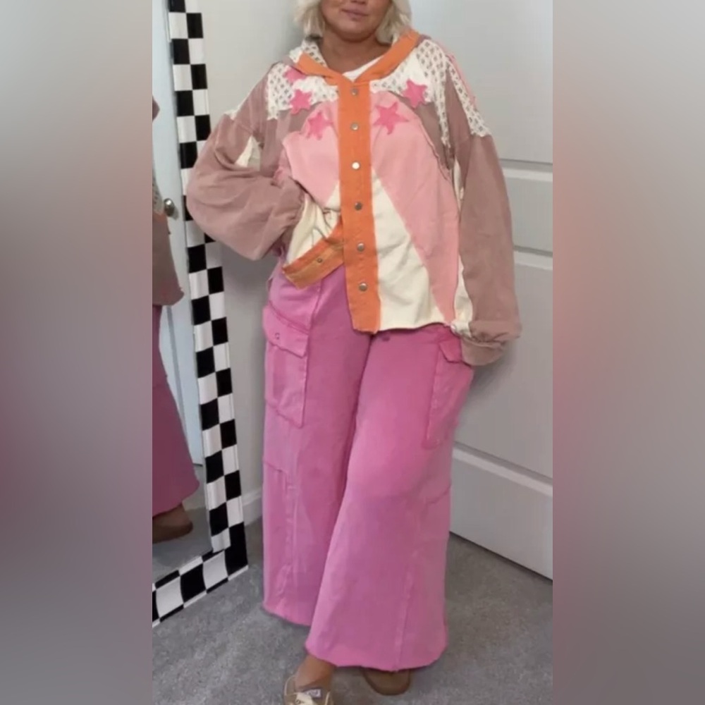 Oli & Hali Pink and Cream Star Jacket - Picture 5 of 6